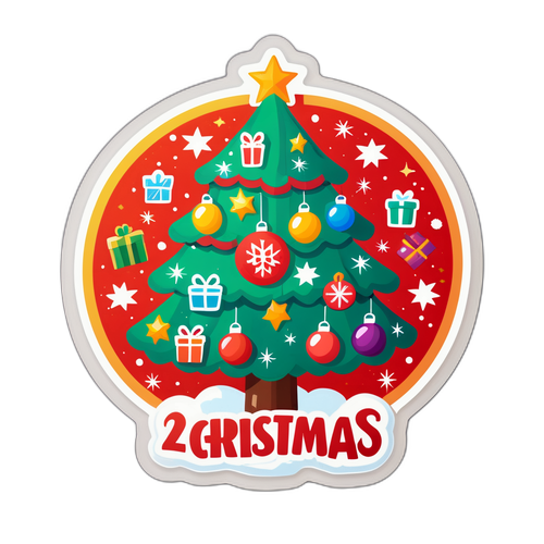 Árbol de Navidad Colorido 2025