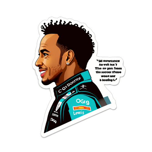 Stiker Motivasi Siluet Lewis Hamilton