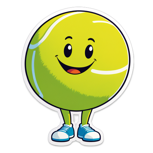 Miếng dán nhân vật bóng tennis vui nhộn