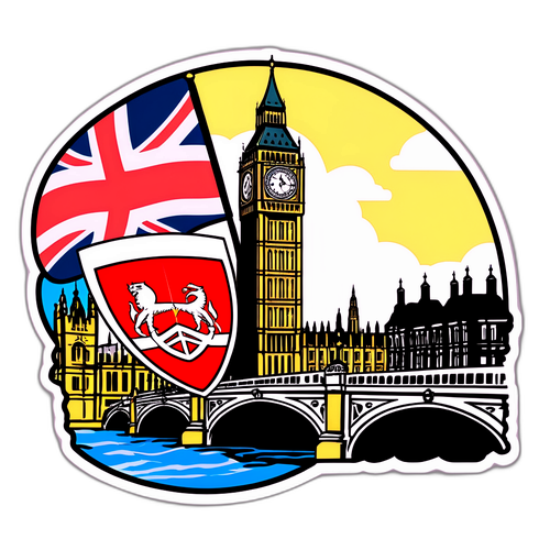 Arsenal zászló London felett