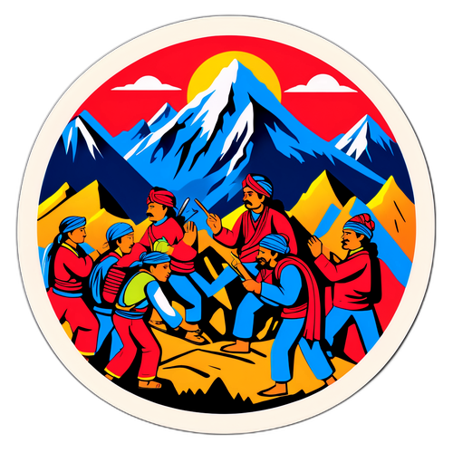 Montanhas do Nepal e Protesto