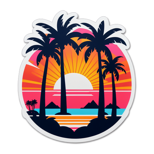 Keajaiban Miami: Logo Inter Miami yang Menggugah Semangat di Tengah Sunset dan Pokok Palma!