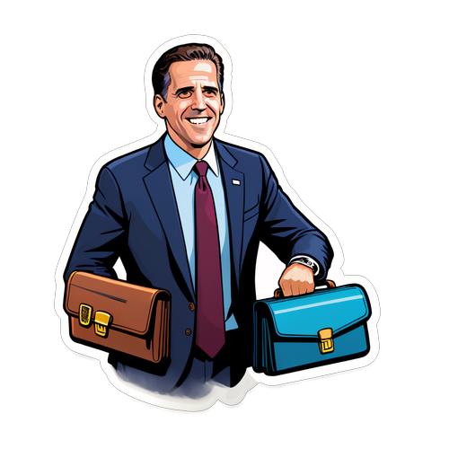 En tegneserieillustration af Hunter Biden