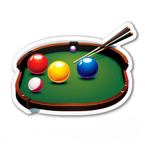 Retrohenkinen snooker-pöytä tarra