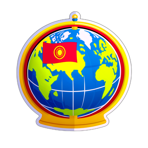 融合中国和印度元素的地球仪