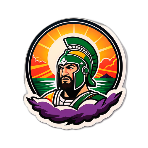 Logo Sparty se slunečním a západním motivem