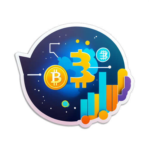 Bitcoin Sticker met Grafieken