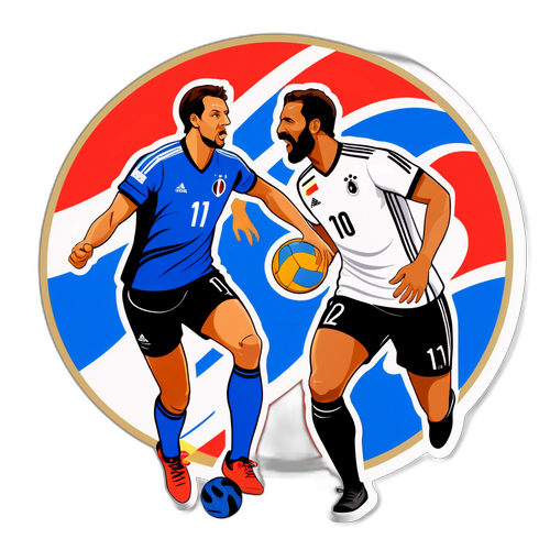 Håndballkamp Mellom Frankrike og Tyskland