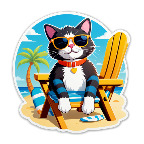 Verão em Grande Estilo: A Gato que Conquistou as Redes Sociais com Seus Óculos Escuros!