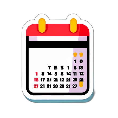 10월 10일 특별한 날 달력 아이콘 스티커