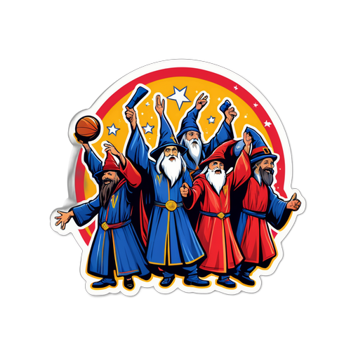 勝利を祝う魔法使いたち