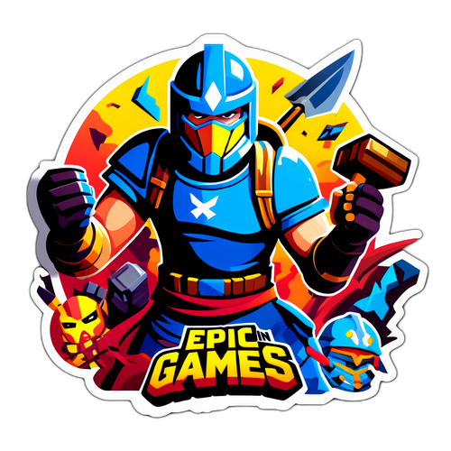 Stiker Epic Games dengan Karakter Ikonik