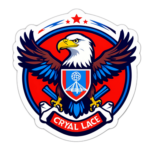 Aufkleber vom Crystal Palace mit einem Adleremblem und einem Ball