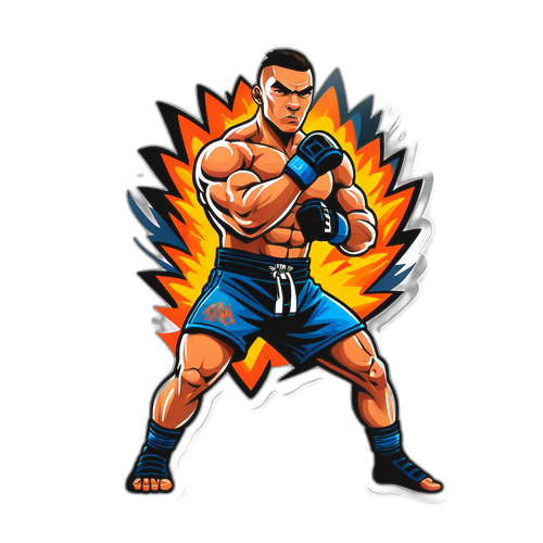 Ilia Topuria jako odważny wojownik MMA