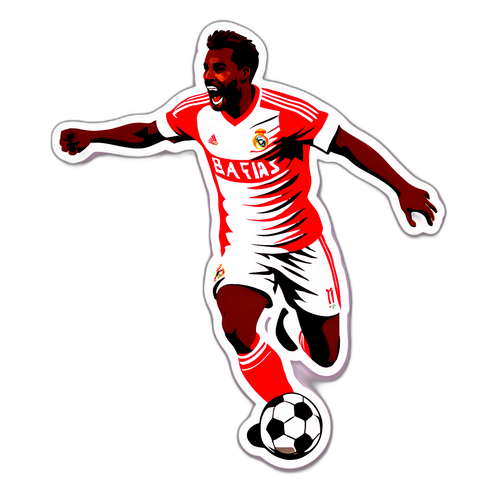 Стилізований образ футболіста, який святкує гол