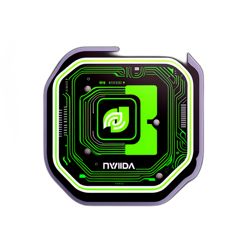 מדבקת טכנולוגיה עם הלוגו של NVIDIA
