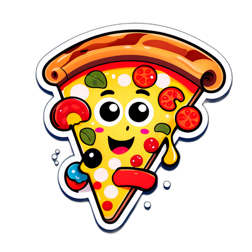 Stiker Bertema Pizza Ceria