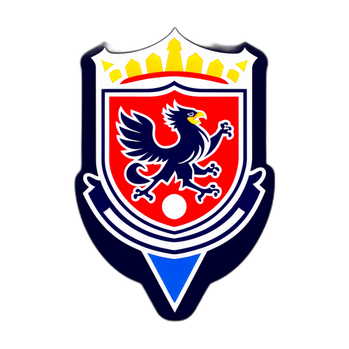 Сучасний образ футбольного поля Осасуни з характерними символами клубу