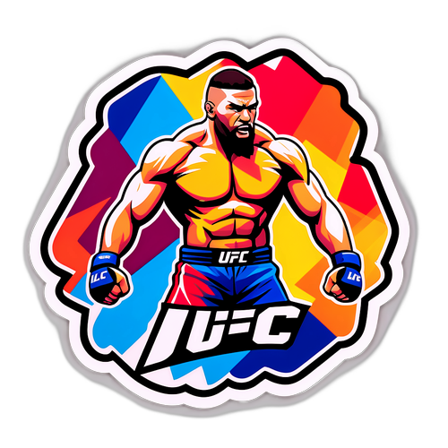 Adesivo Astratto Ispirato al UFC