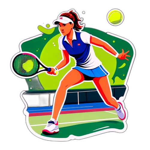 Sticker ng Iga Świątek sa Labanan ng Tennis