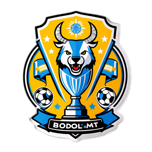 Sticker der repræsenterer Bodø Glimts vindende ånd