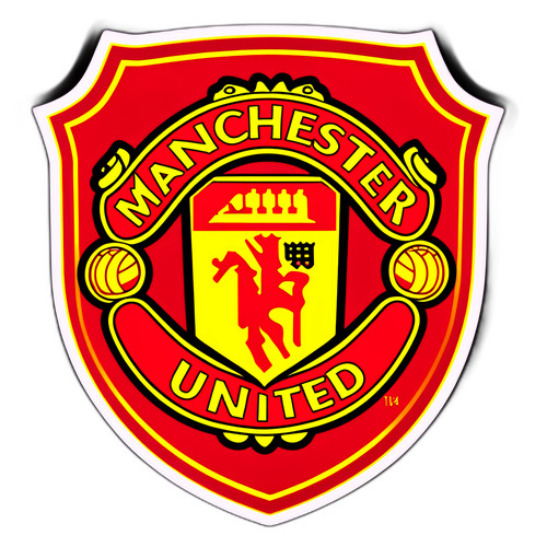 Diseño de una pegatina con el logo del Manchester United