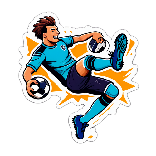 Αυτοκόλλητο με Ποδοσφαιριστή