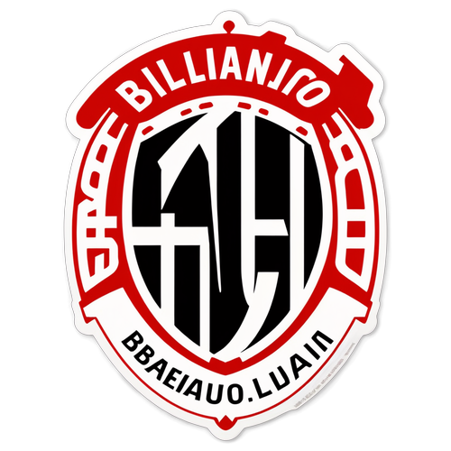 Aufkleber vom Ath. Bilbao Stadion mit vollem Namen und Datum des Spiels