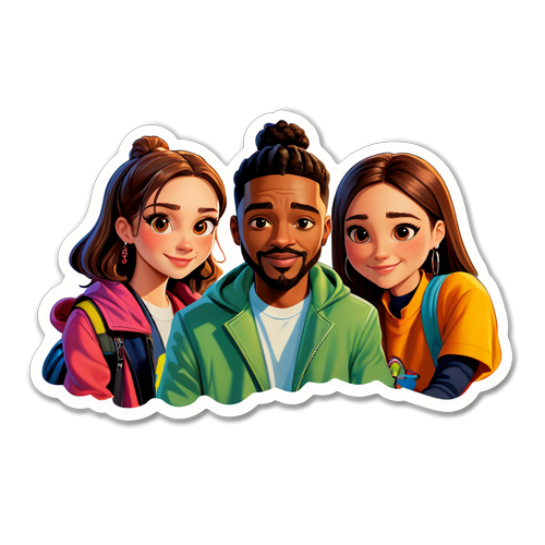 Artistic Representation of 'Just Like That' Season 3 Characters