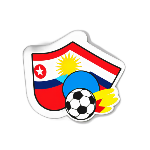Sticker ya Bendera na Soka ya Korea Kaskazini
