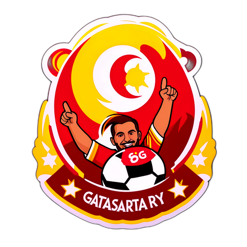 Fodboldtema Sticker Fejrende Galatasaray's Fan Kultur