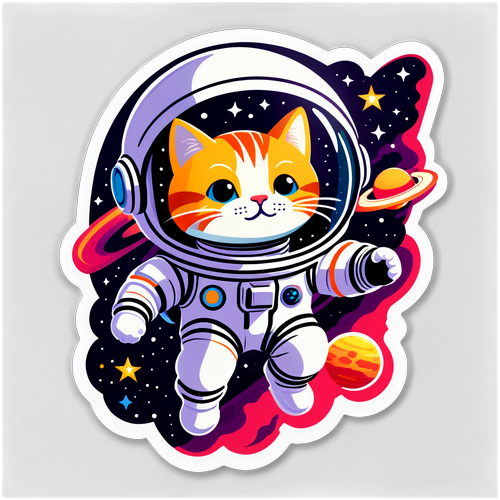 Meet the Adorable Space Cat Astronaut: The Cosmic Journey You Never Knew You Needed!