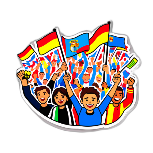 קהל חוגג במשחק לה ליגה