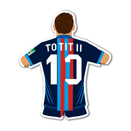 Numero 10 di Totti con strisce tricolori