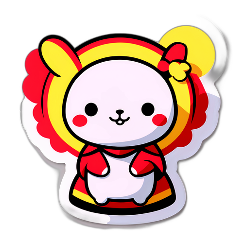 かわいいキャラクターとMizuhoロゴのデザイン
