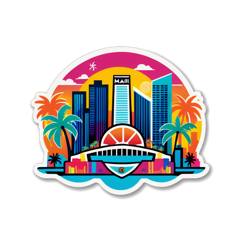 ¡Vive Miami! Descubre el Sticker que Captura la Música y el Fútbol en Colores Vibrantes