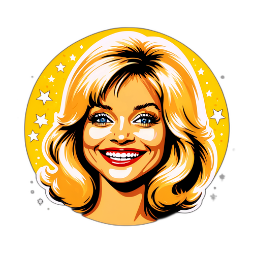 Retro-sticker av Goldie Hawn
