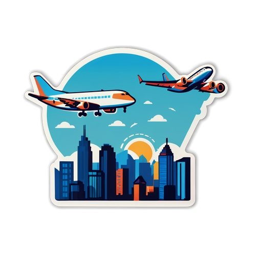 Avion deasupra orașului