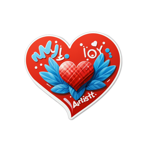 Nail Kırmızıgül Hayranları İçin Kalp Şeklinde Sticker