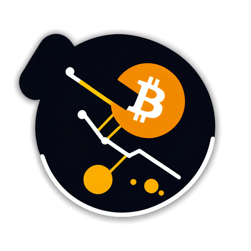 Minimalistische Bitcoin Preischarts Sticker