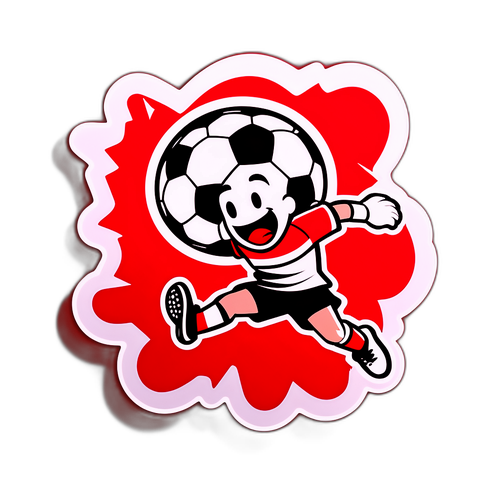 Αστείο σχέδιο με ποδοσφαιρική κίνηση