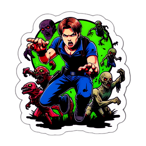 Adesivo d'azione di Resident Evil 9