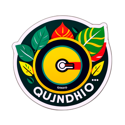 Arte Minimalista do Logo do Deportes Quindío