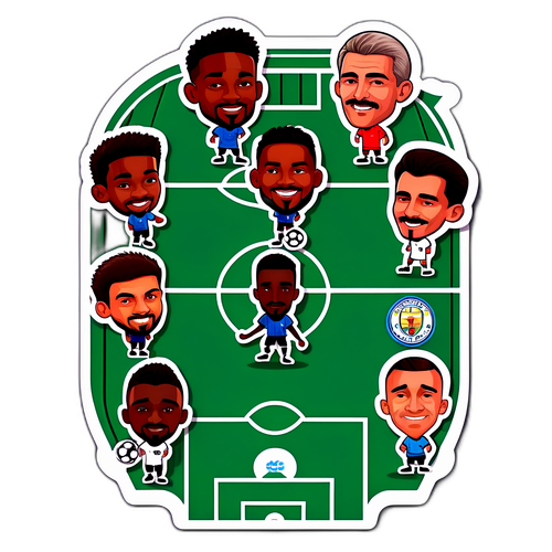 Stiker Kartun Padang Bola Sepak