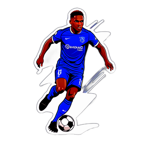Adesivo ispirato al calcio di Lookman