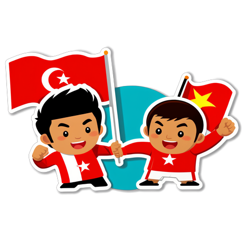 Sticker Pertandingan Persahabatan Singapore dan Vietnam