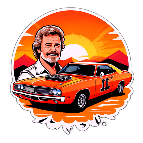 John Schneider in the General Lee