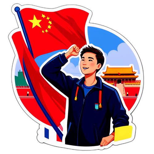 在天安门广场守夜的大学生