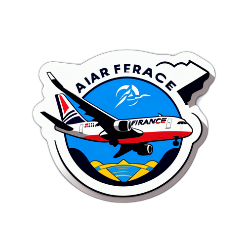 Autocollant Air France Vol Paris-Dakar