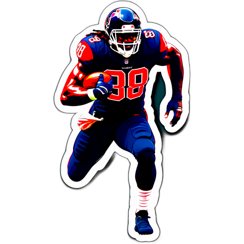 Dynamic Sticker of Jadeveon Clowney in Action